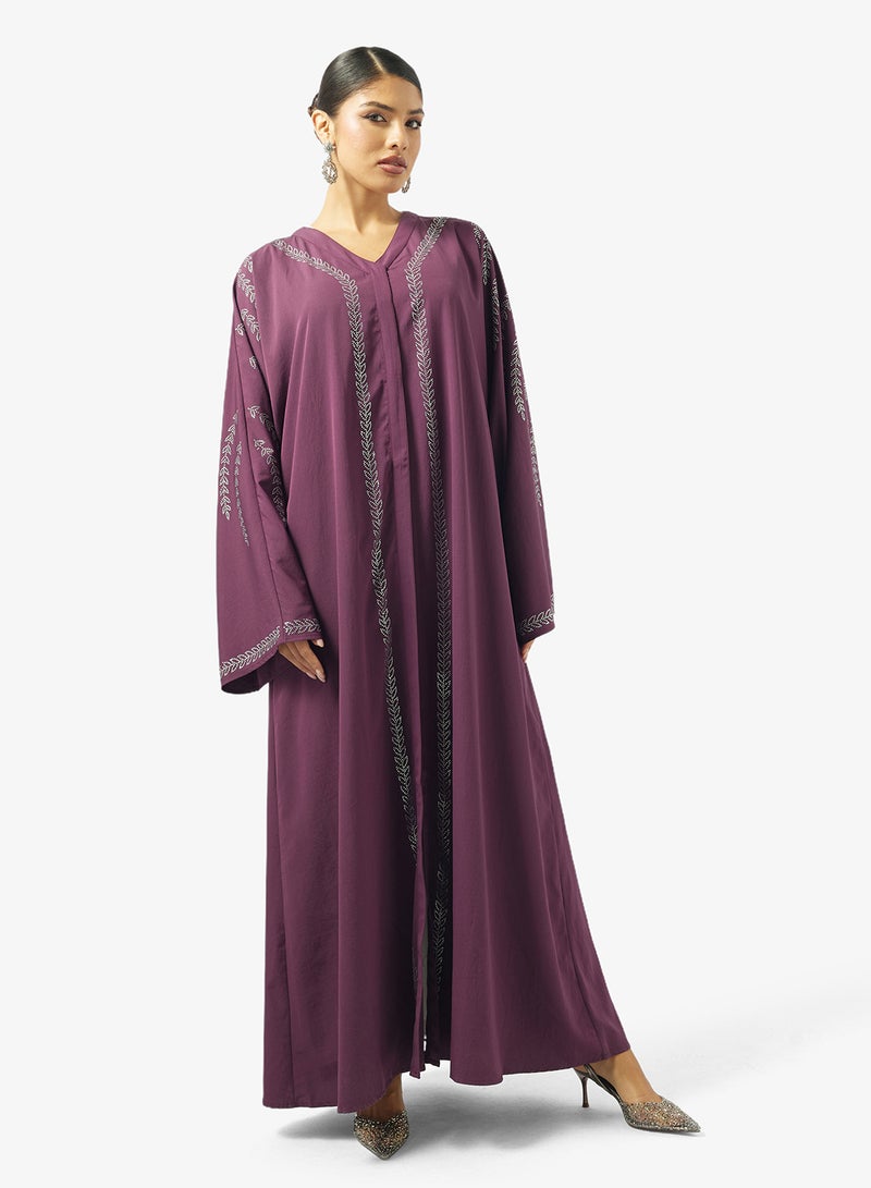 خزانة عباية مطرزة مع شيلا - Image 5